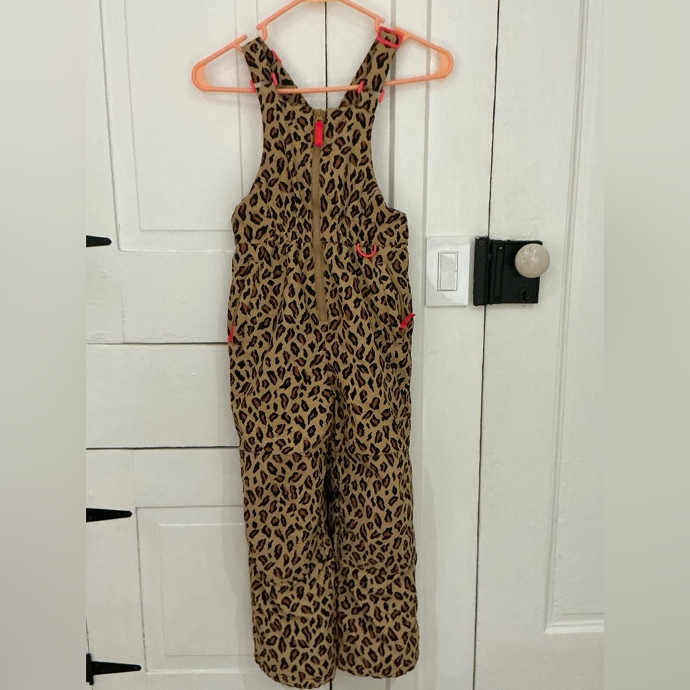 Amazon Essentials Brown Leopard Print Kids Overalls